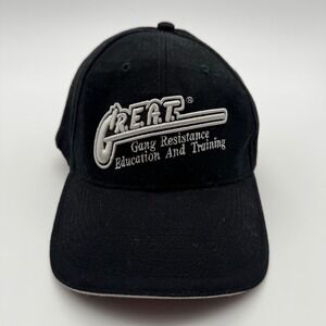 GREAT Gang Resistance Education And Training Black Cotton Baseball Hat Cap OSFM
